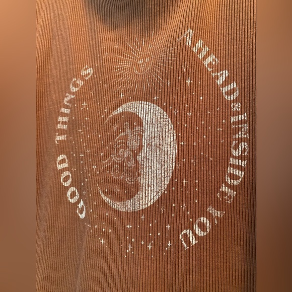 Good Things Ahead | Bohemian T-Shirt with Adjustable Strings | Burnt Orange | - Picture 5 of 5